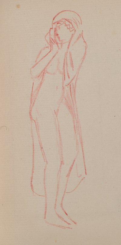 İsimsiz [Kadın figürü] (kalem) by John Duncan