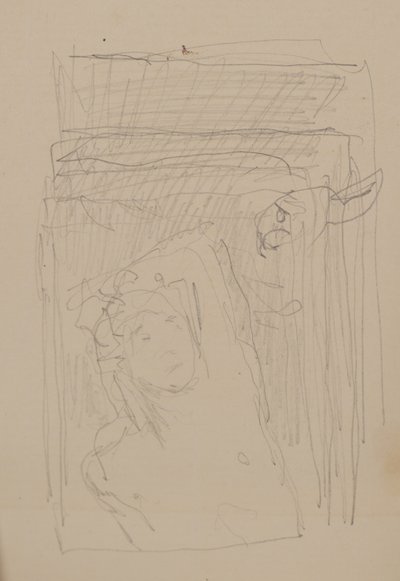 İsimsiz [Erkek figürü] (kalem) by John Duncan