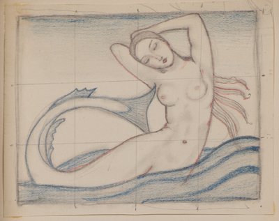 İsimsiz [Denizkızı] (kalem) by John Duncan