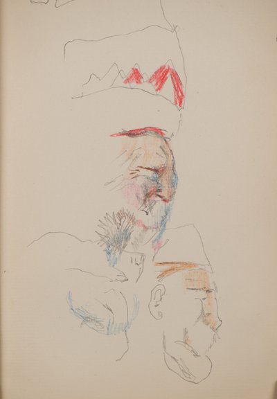 Başlıksız [Profil yüzleri] (kalem) by John Duncan