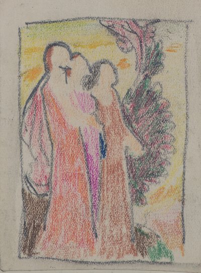İsimsiz [Üç rakam] (kalem) by John Duncan