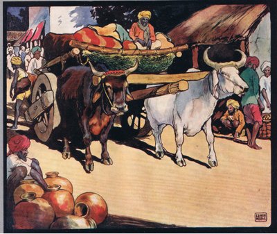 Bir arabayı çeken öküz, 1919