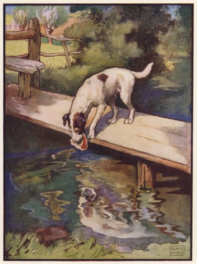 Köpek ve Gölge (renkli taş) by John Edwin Noble