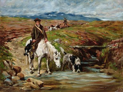Dereden Su İçen At ve İspanyol by John Emms