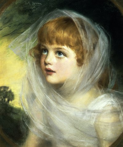 Sadelik ve Masumiyet, 1900 (pastel) by John Ernest Breun