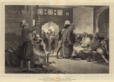Tunus'ta Bir Berber Dükkanı by John Evan Hodgson