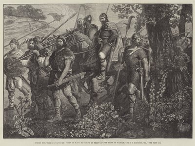 Harold Ordusu önünde yürüyen Kent adamları by John Evan Hodgson