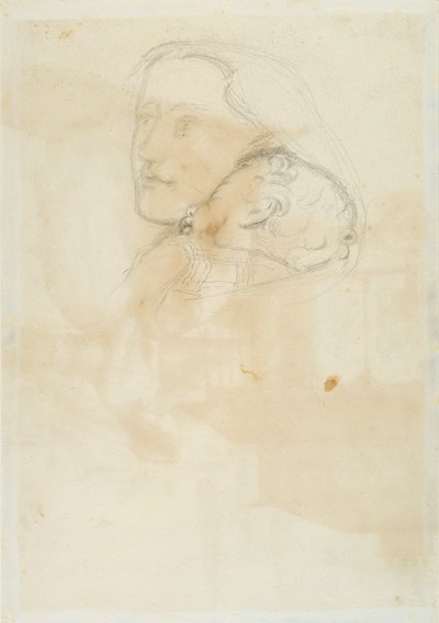 Kabul edildi, 1853 (dokuma kağıt üzerine kalem ve kahverengi mürekkep) by John Everett Millais