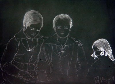 Harry ve Arthur Reid Lempriere ve Emily Lempriere by John Everett Millais
