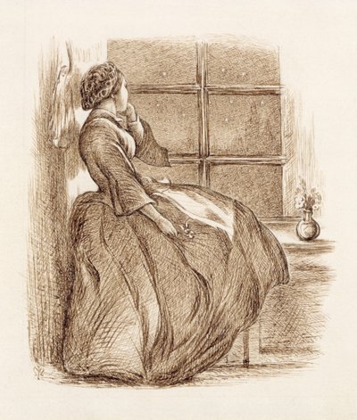 Kayıp Aşk, c.1859 (kalem ve mürekkep) by John Everett Millais