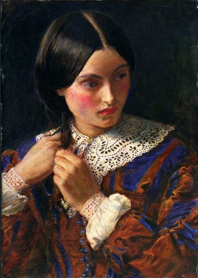 Only a Lock of Hair, c.1857-58 (panel üzeri yağlı boya) by John Everett Millais