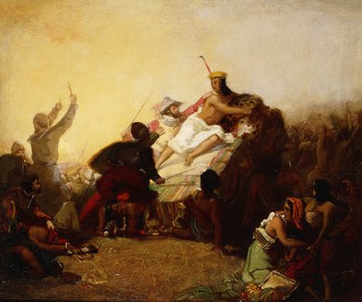 Pizarro, Peru İnkalarını Ele Geçirirken, 1846 by John Everett Millais