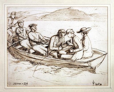 Somon Bir Efsane (kağıt üzerine kalem ve mürekkep) by John Everett Millais