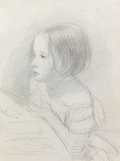 Bir Kızın Kroki (kalem) by John Everett Millais
