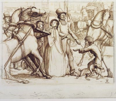 Kör Adam, 1853 (dokuma kağıt üzerine kalem, mürekkep, yıkama ve grafit) by John Everett Millais