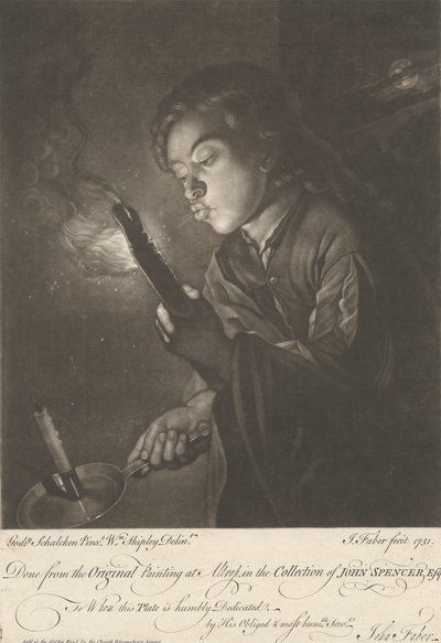 Bir mum yakan çocuk by John Faber the younger