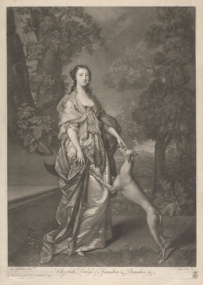 Elizabeth, Hamilton Düşesi by John Faber the younger