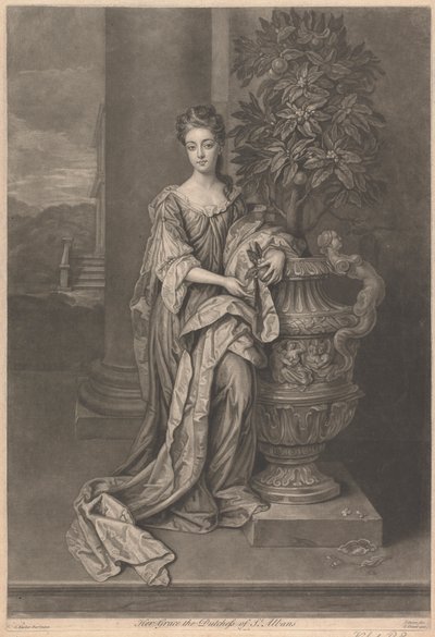 Majesteleri St. Albans Düşesi by John Faber the younger