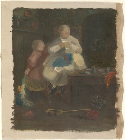 kadın ve çocuk by John Ferguson Weir