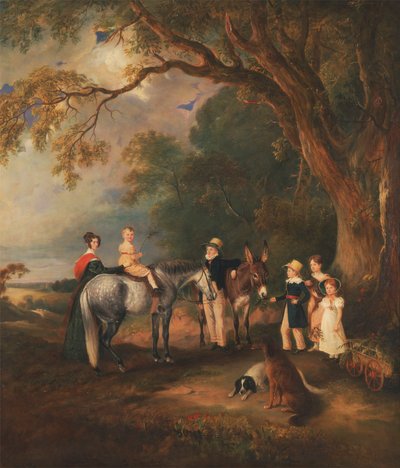 Bayan Catherine Herrick, Yeğenleri ve Yeğenleri, Rahip'in Beş Büyük Çocuğu ve Bayan Henry Palmer ile birlikte by John Ferneley