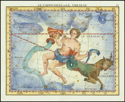 1776 - John Flamsteed - Le Capricorne, et Le Verseau (Capricorn  Aquarius) by John Flamsteed