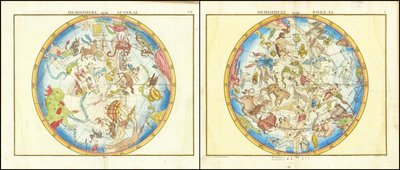 Austral Yarımküre ve Boreal Yarımküre by John Flamsteed
