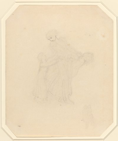 Yetişkin ve İki Çocuk by John Flaxman