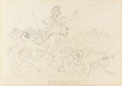 Athena ve Rüzgarlar by John Flaxman
