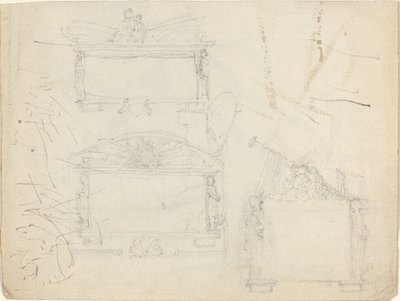 Anıtlar için Tasarımlar [recto ve verso] by John Flaxman