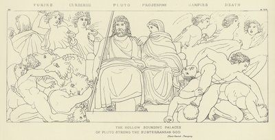Furies, Cerberus, Pluto, Proserpine, Harpies, Ölüm by John Flaxman