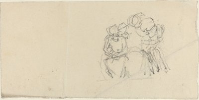 Oturan Figürü Çevreleyen Figür Grubu by John Flaxman