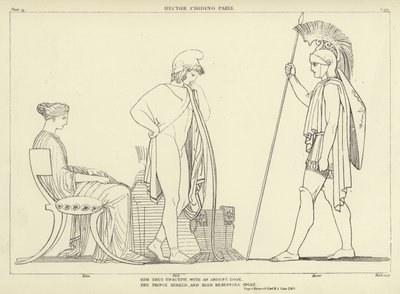 Caricature ya Hubertine Auclerc 1848-1914 yo mu kinyamakuru Les Contemporains, 1890 ibara rya lithorki by John Flaxman