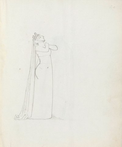 Bayan Siddons Constance, 1783 olarak (kalem, mürekkep ve kağıt üzerinde yıkama) by John Flaxman