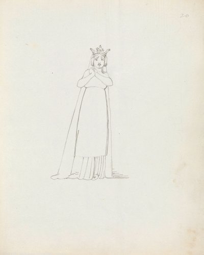 Bayan Siddons Constance, 1783 olarak (kalem, mürekkep ve kağıt üzerinde yıkama) by John Flaxman