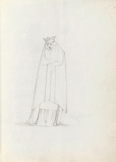 Bayan Siddons Constance, 1783 olarak (kalem, mürekkep ve kağıt üzerinde yıkama) by John Flaxman