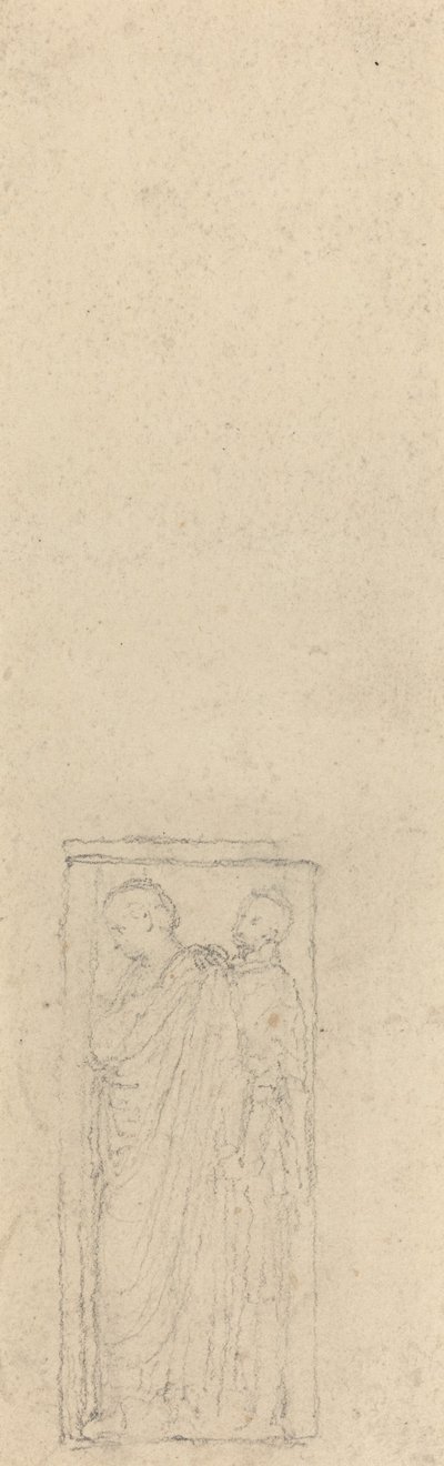 İki Pelerinli Figürlü Rölyef by John Flaxman