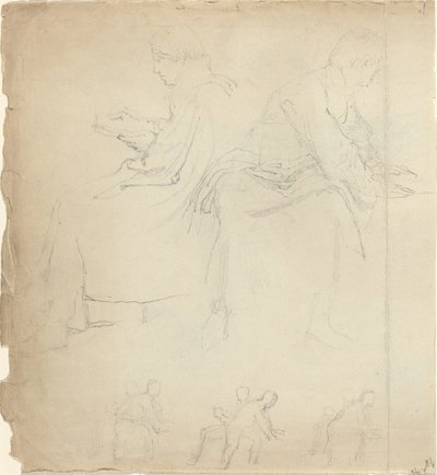 Çalışma Sayfası [recto ve verso] by John Flaxman