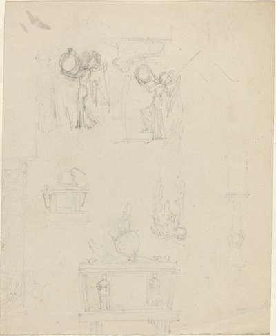 Çalışma Sayfası [recto ve verso] by John Flaxman