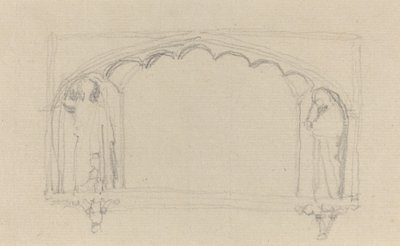 Gotik Anıt için Taslak (Simcoe Anıtı?) by John Flaxman