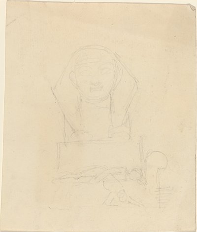 Ön Planda Yatan Figürlerle Sfenks by John Flaxman