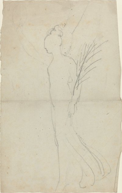 Avuç içi ile yürüyen kadın by John Flaxman