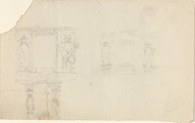 Asya Elbiseli Figürlü Yapı (“Tabut” için Resim?) by John Flaxman