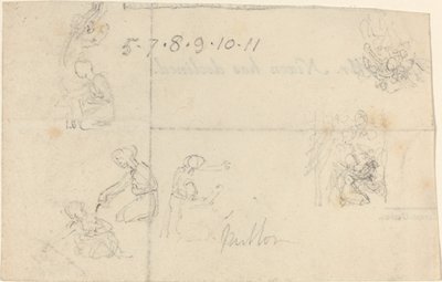Diz Çökmüş Kadın Çalışmaları by John Flaxman