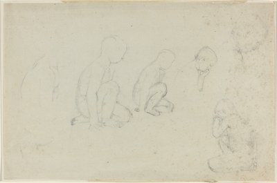 Diz çökmüş bir çocuğun çalışmaları by John Flaxman