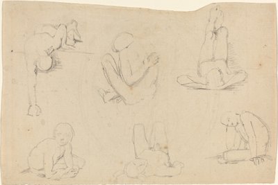 Erkek Figürü Çalışmaları by John Flaxman