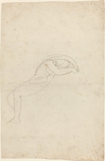 Yarı Yatan Figürün Çalışması by John Flaxman
