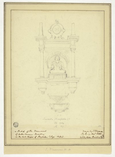 Doktor Lawrence Humphrey Anıtı by John Flaxman