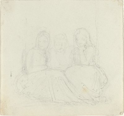 Üç Oturan Kadın Figürü by John Flaxman