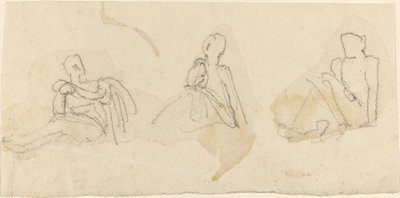 Üç Oturan Figür by John Flaxman