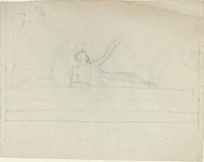 İki Yunan Klasik Figürü by John Flaxman